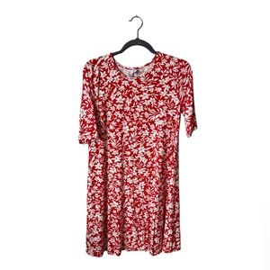 Old Navy White & Red Floral Dress